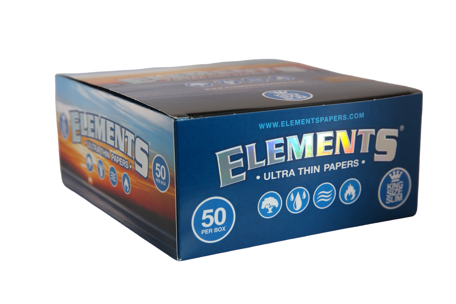 Elements Ultra Thin Rice Papers - King Size WIDE / Box of 50