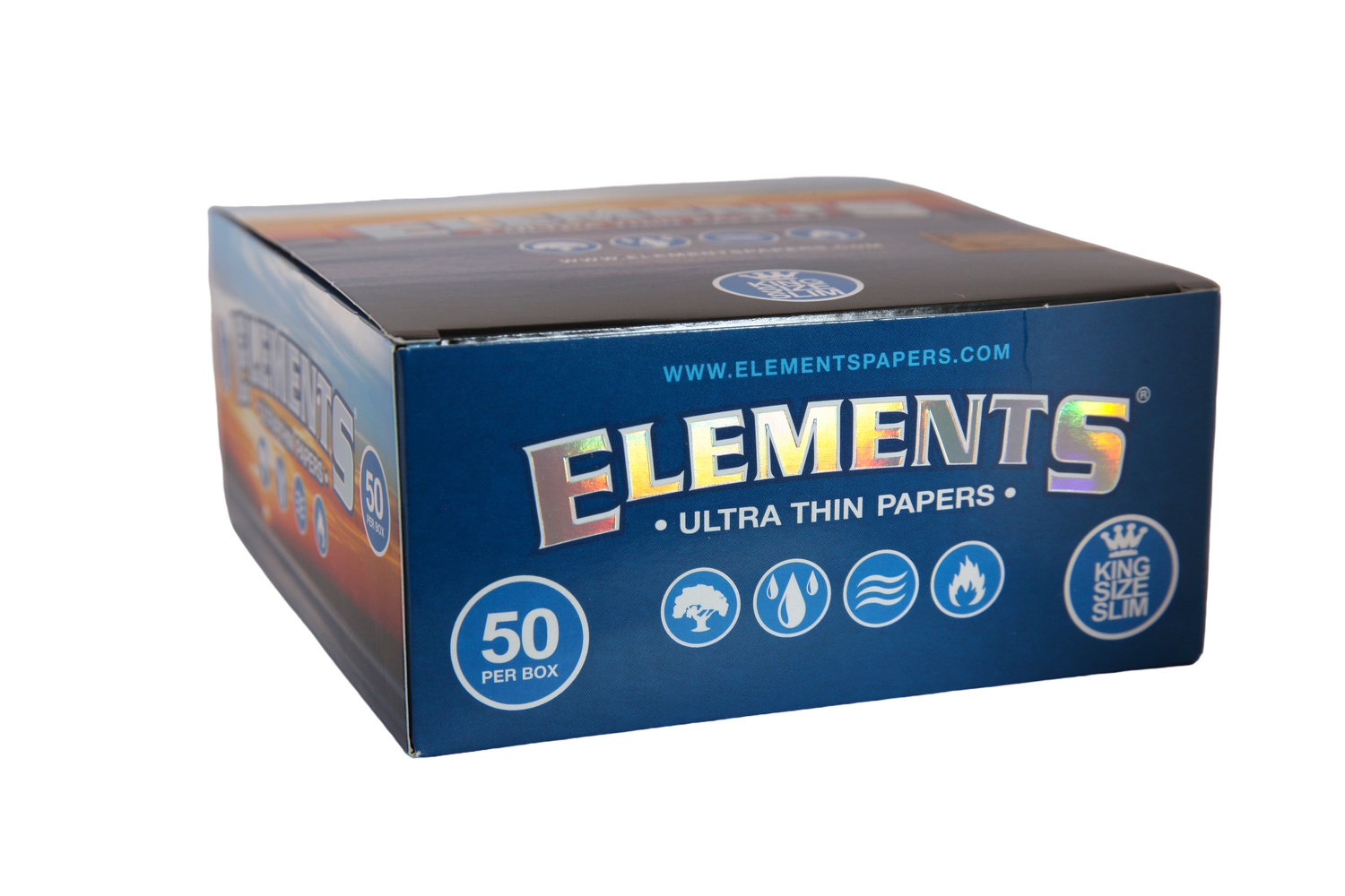 Elements Ultra Thin Rice Papers - King Size Slim / Box of 50