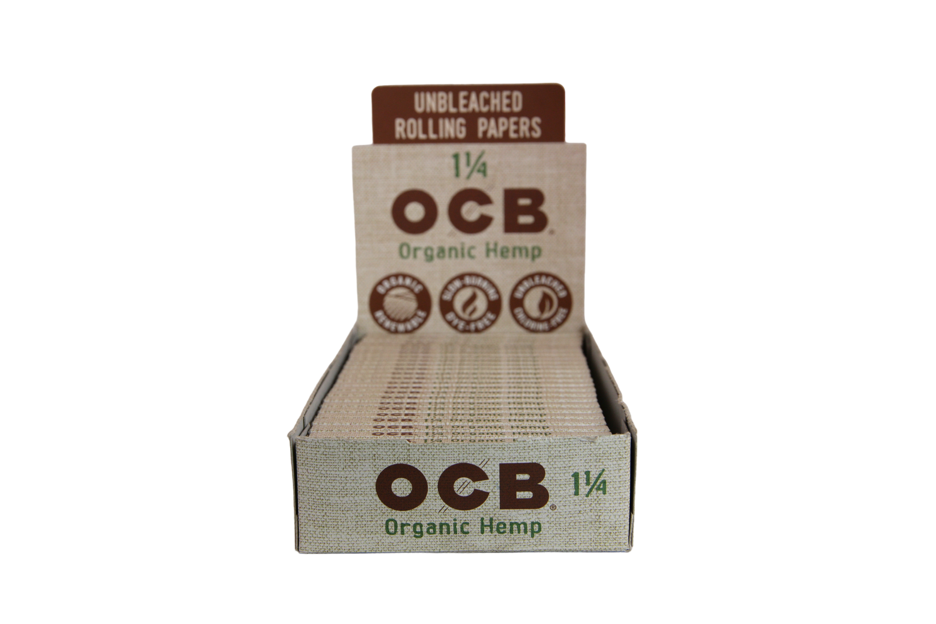 OCB Organic Hemp Papers - 1 1/4 / Box of 24