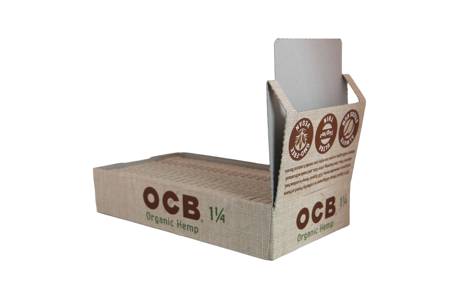 OCB Organic Hemp Papers - 1 1/4 / Box of 24
