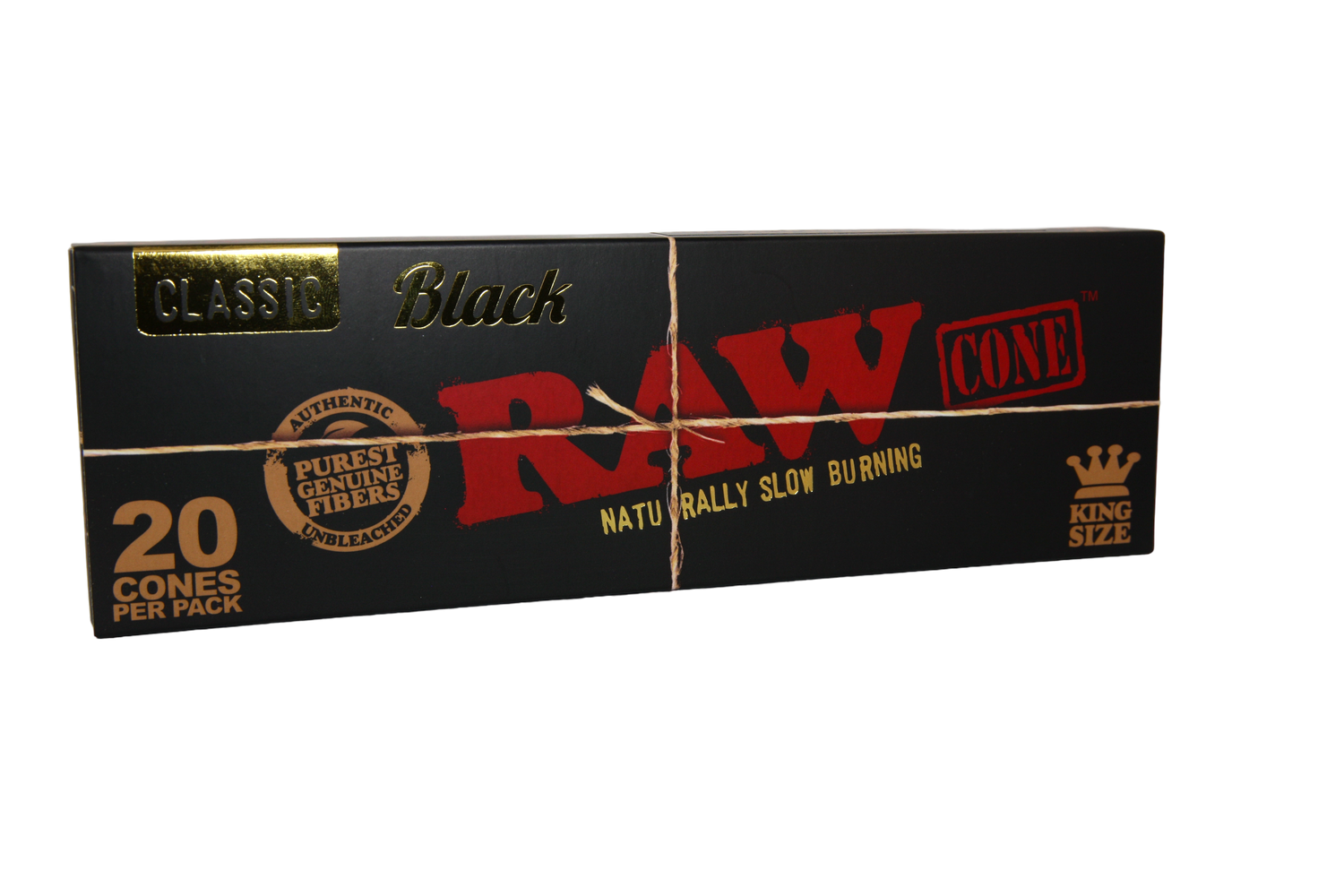 RAW Black Pre Rolled Cones - King Size / 20 Pack