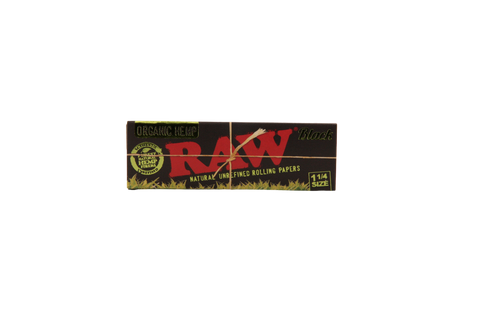 Raw Black Organic Hemp Papers - 1 1/4