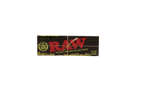 Raw Black Organic Hemp Papers - 1 1/4