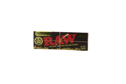 Raw Black Organic Hemp Papers - 1 1/4