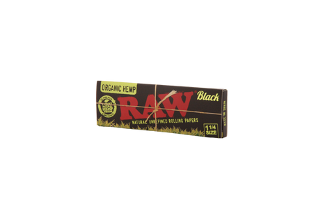 Raw Black Organic Hemp Papers - 1 1/4