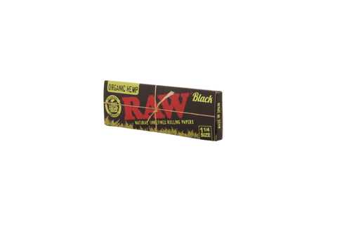 Raw Black Organic Hemp Papers - 1 1/4