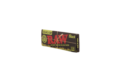 Raw Black Organic Hemp Papers - 1 1/4