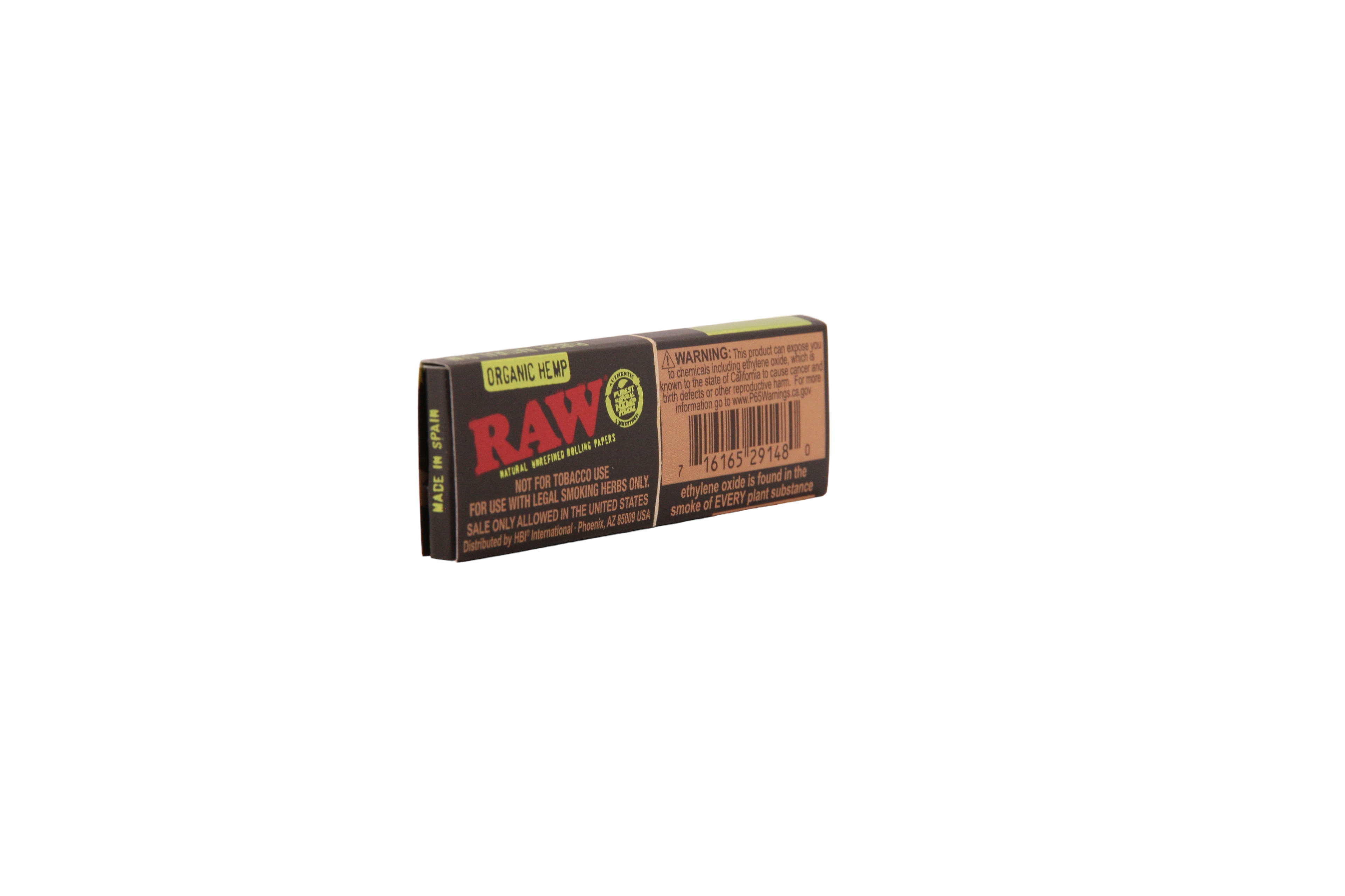 Raw Black Organic Hemp Papers - 1 1/4
