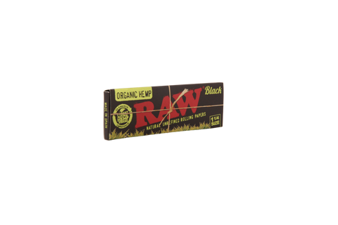 Raw Black Organic Hemp Papers - 1 1/4