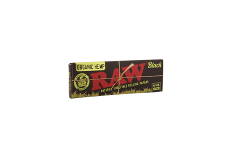 Raw Black Organic Hemp Papers - 1 1/4