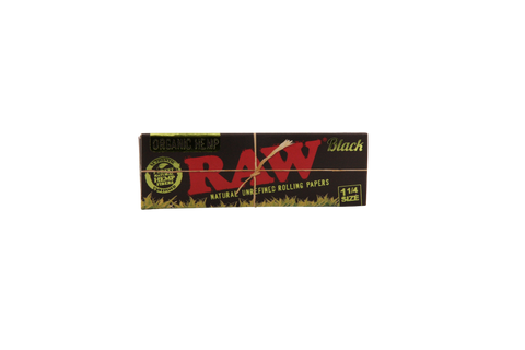 Raw Black Organic Hemp Papers - 1 1/4