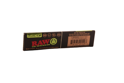 Raw Black Organic Hemp Papers - King Size Slim