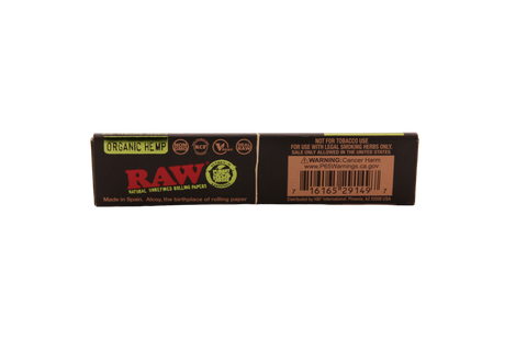 Raw Black Organic Hemp Papers - King Size Slim