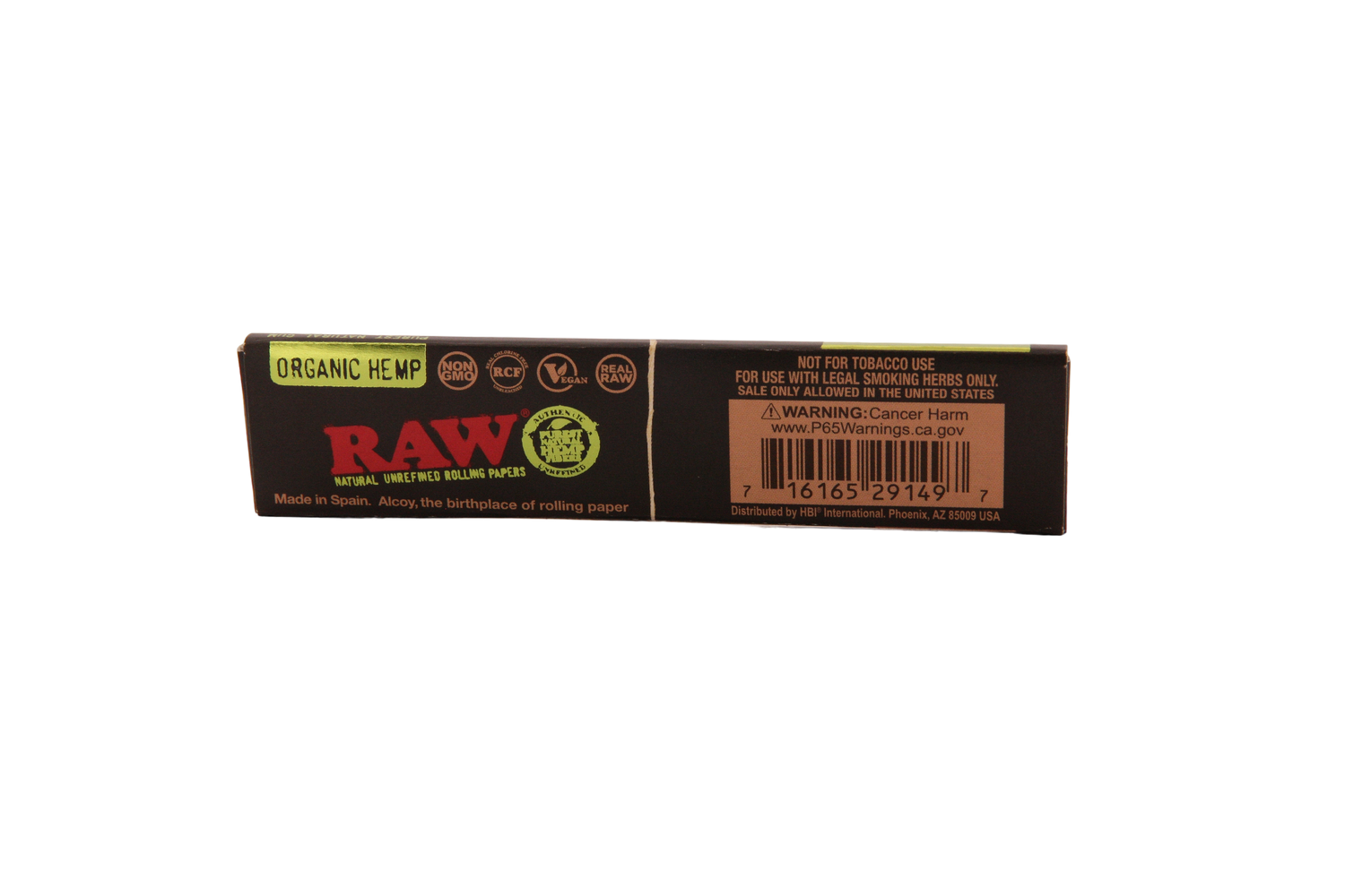 Raw Black Organic Hemp Papers - King Size Slim