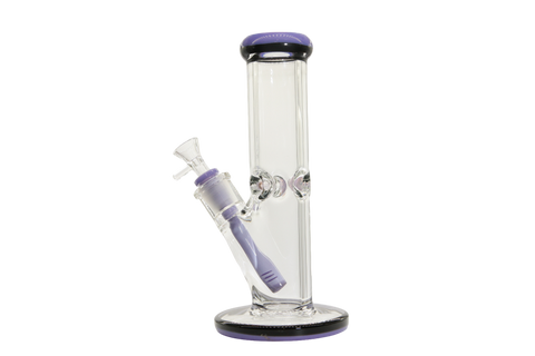 Two Tone Straight Tube Bong - 10"