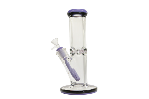 Two Tone Straight Tube Bong - 10"