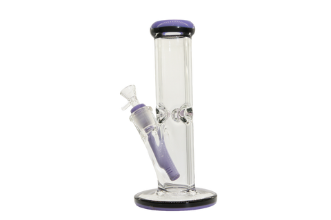 Two Tone Straight Tube Bong - 10"