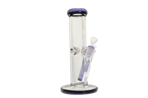 Two Tone Straight Tube Bong - 10"