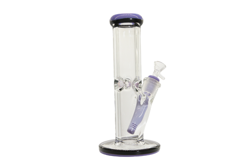 Two Tone Straight Tube Bong - 10"