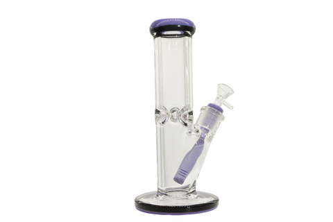 Two Tone Straight Tube Bong - 10"