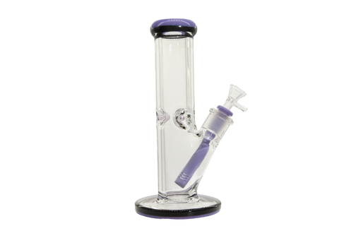 Two Tone Straight Tube Bong - 10"