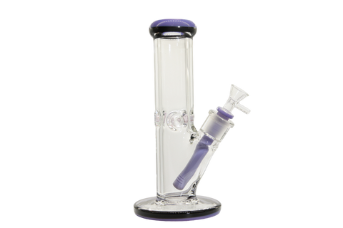 Two Tone Straight Tube Bong - 10"