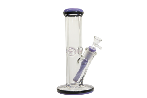 Two Tone Straight Tube Bong - 10"