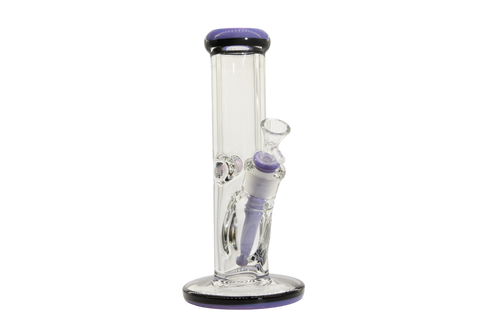 Two Tone Straight Tube Bong - 10"