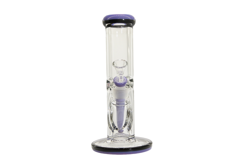 Two Tone Straight Tube Bong - 10"