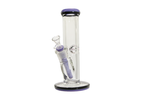 Two Tone Straight Tube Bong - 10"