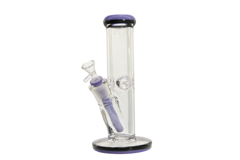 Two Tone Straight Tube Bong - 10"