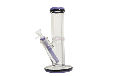 Two Tone Straight Tube Bong - 10"