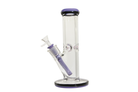 Two Tone Straight Tube Bong - 10"