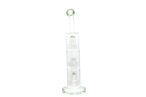 Triple Perc Bent Neck Water Pipe