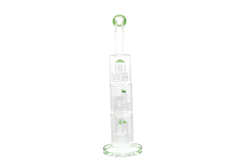 Triple Perc Bent Neck Water Pipe