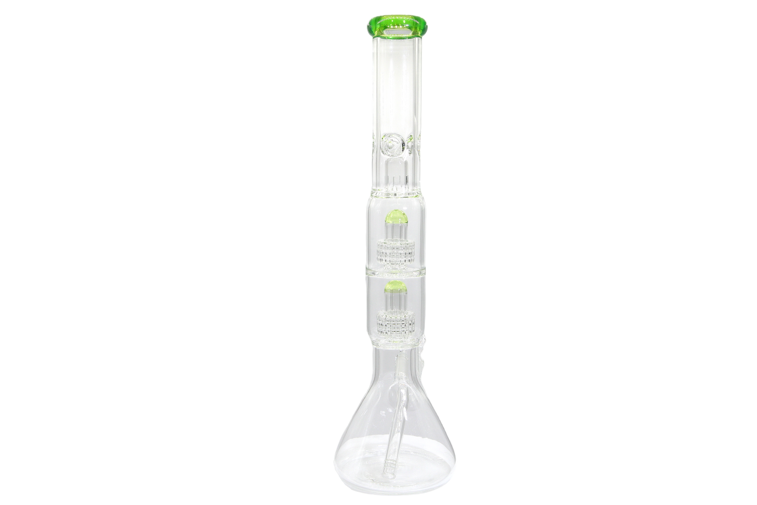 Double Matrix Beaker Bong - 18&quot;