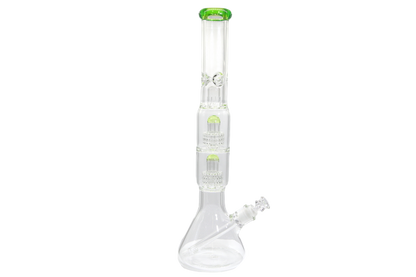 Double Matrix Beaker Bong - 18&quot;