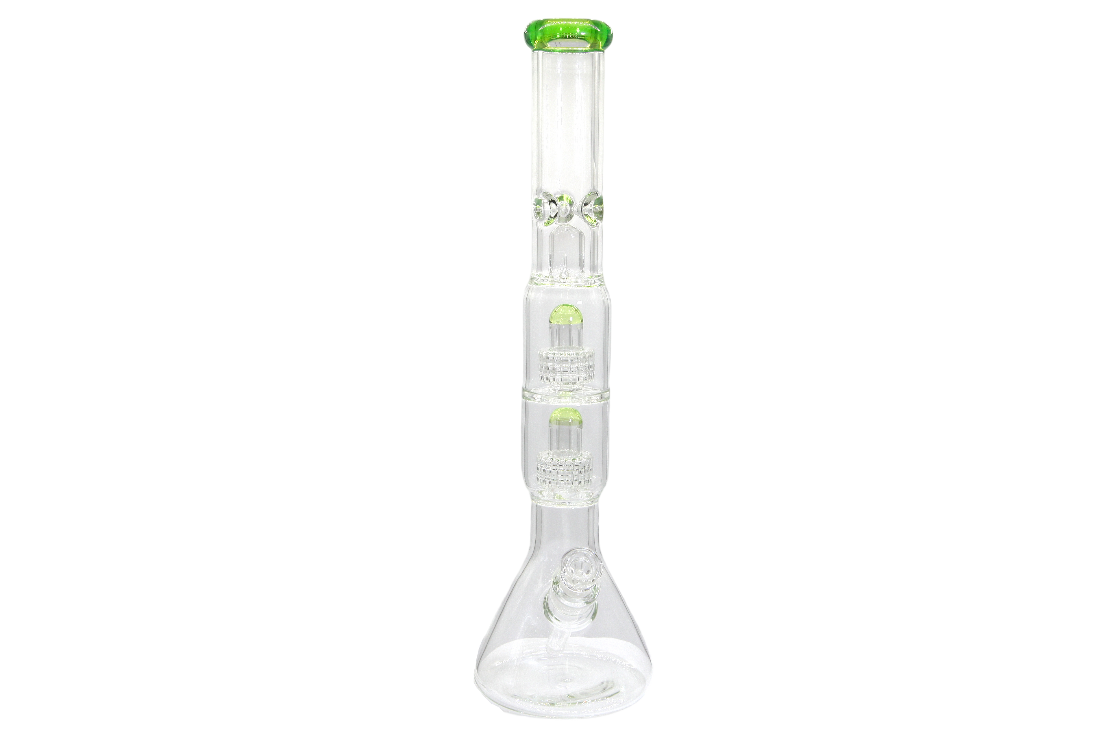 Double Matrix Beaker Bong - 18&quot;