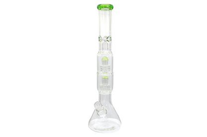 Double Matrix Beaker Bong - 18&quot;