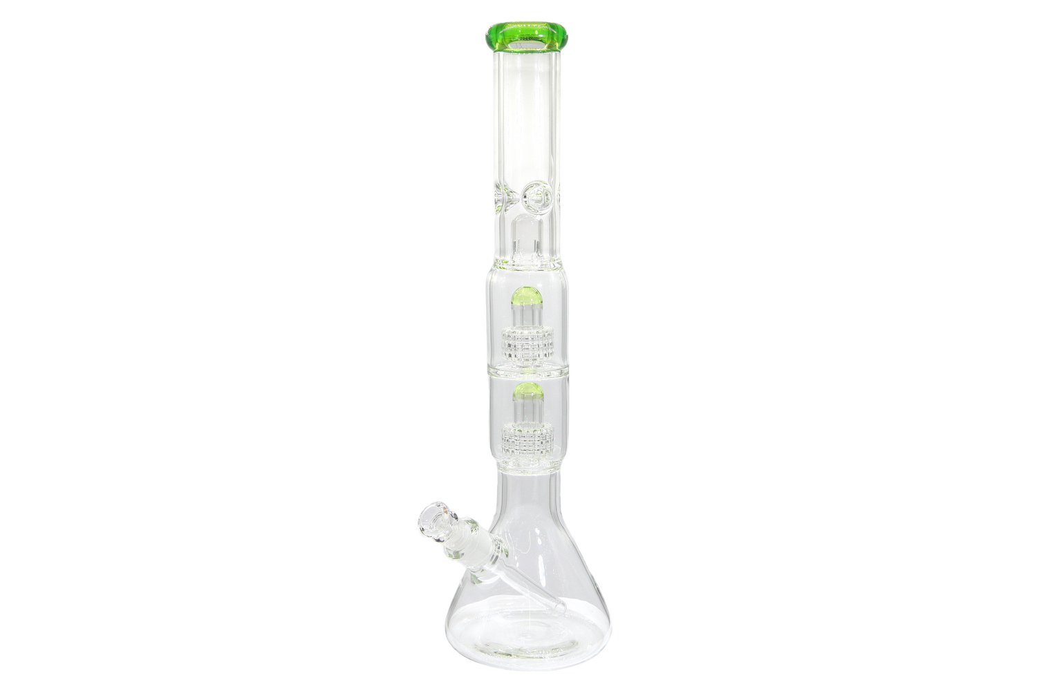 Double Matrix Beaker Bong - 18&quot;