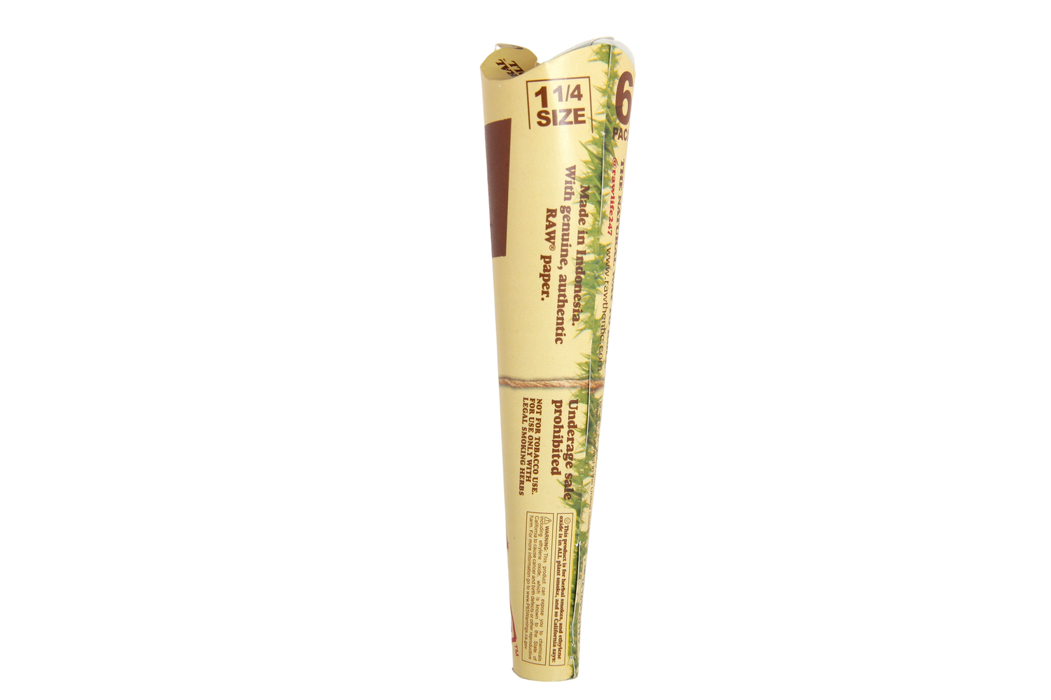 Raw Organic Hemp Cones 6pk - 1 1/4