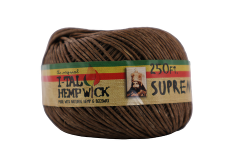 I-TAL ROLLED HEMP WICK 250 FT SUPREME SPOOL