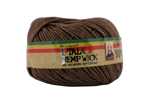 I-TAL ROLLED HEMP WICK 250 FT SUPREME SPOOL