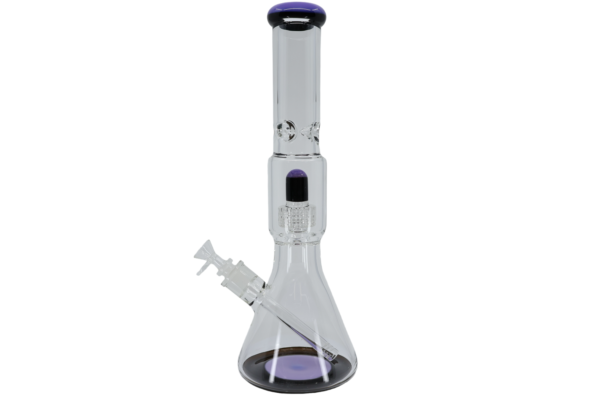 Two Tone Matrix Perk Beaker Bong - 16&quot;