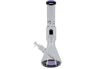 Two Tone Matrix Perk Beaker Bong - 16&quot;