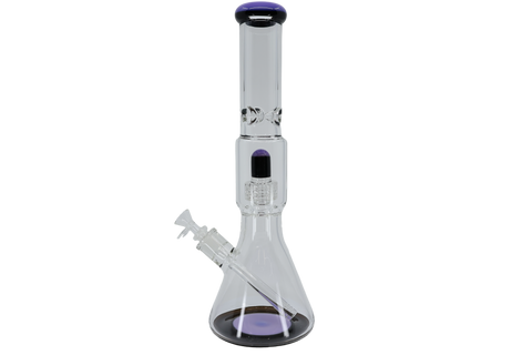 Two Tone Matrix Perk Beaker Bong - 16"