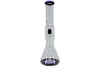 Two Tone Matrix Perk Beaker Bong - 16&quot;