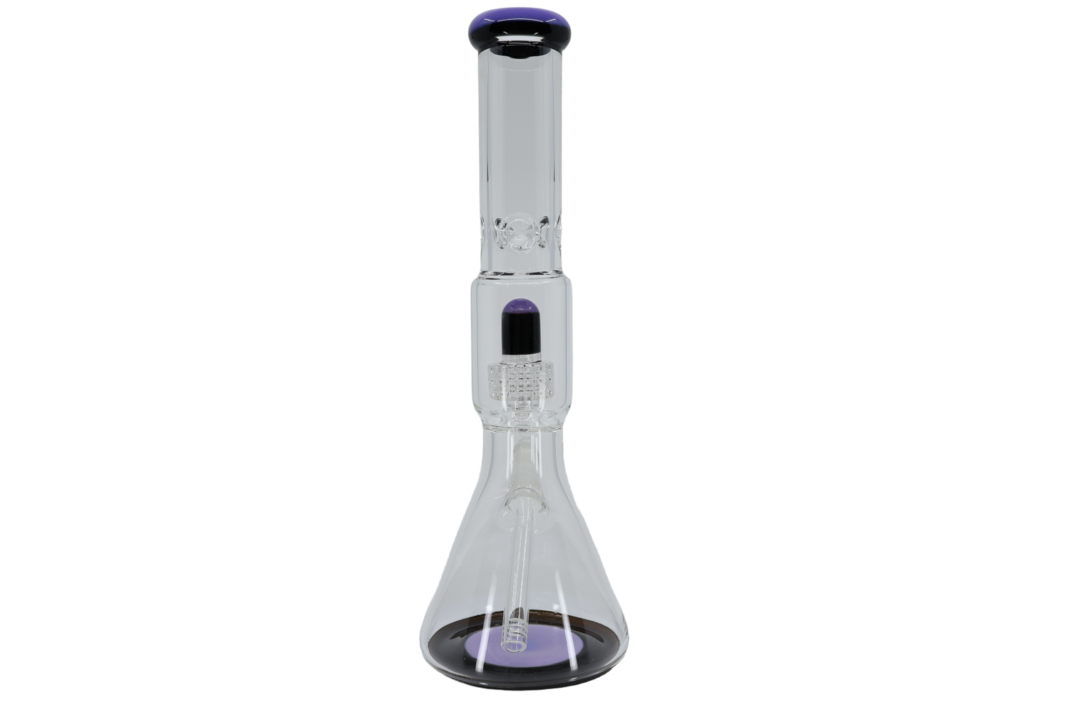 Two Tone Matrix Perk Beaker Bong - 16&quot;