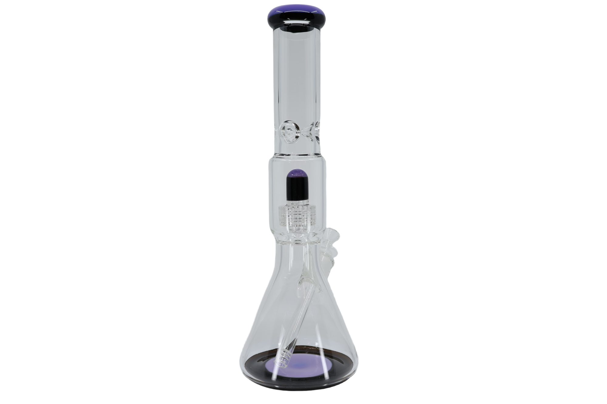 Two Tone Matrix Perk Beaker Bong - 16&quot;