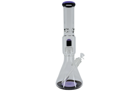 Two Tone Matrix Perk Beaker Bong - 16"